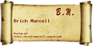 Brich Marcell névjegykártya
